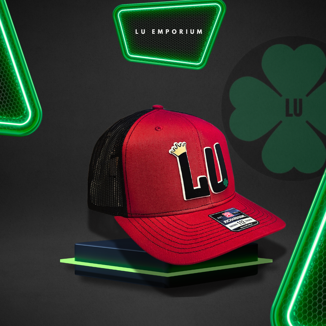 TRUCK CAP Red/ black mesh LU design, Gorra 112