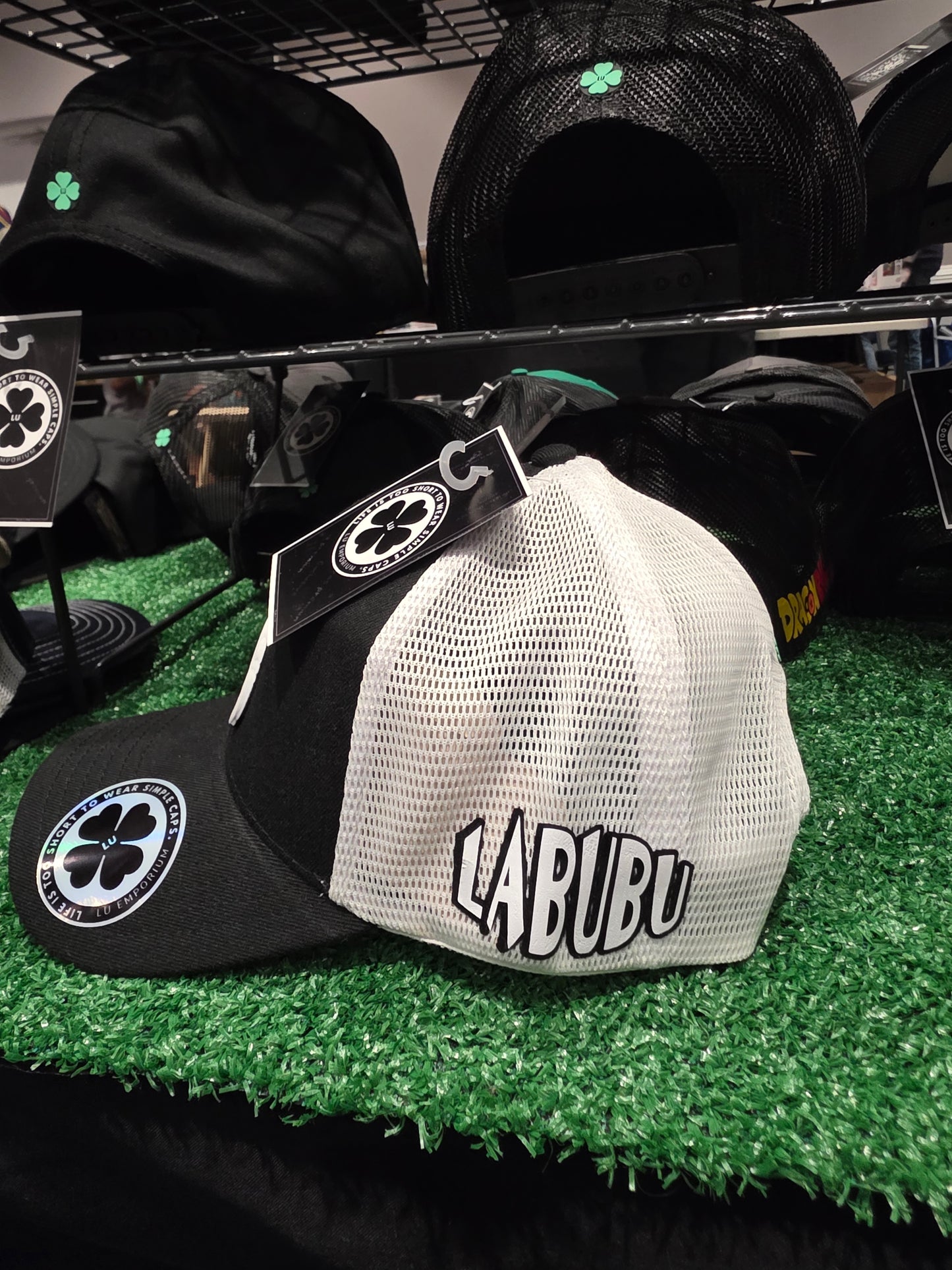 TRUCKER CAP Black/ labub 3d design, Gorra 112