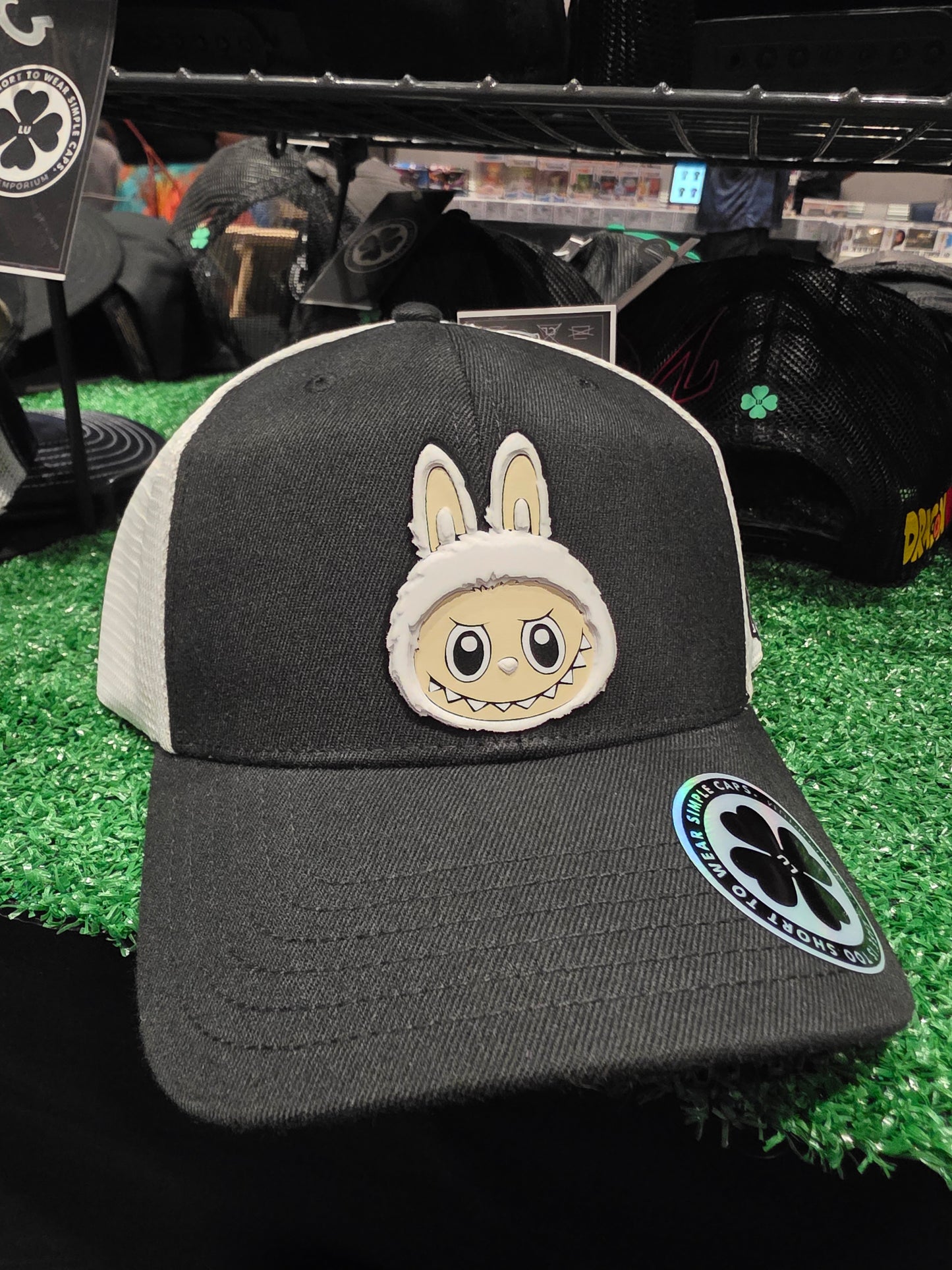 TRUCKER CAP Black/ labub 3d design, Gorra 112