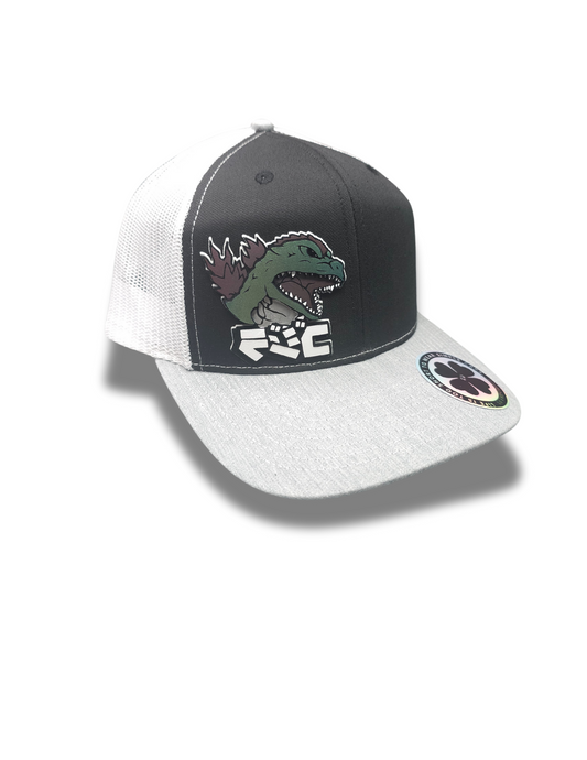 TRUCKER CAP Black gray / whotr mesh drag 3d design, Gorra 112
