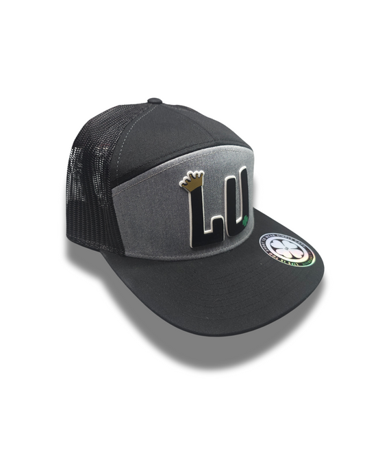 TRUCKER CAP Black gray / mesh LU3d design, Gorra