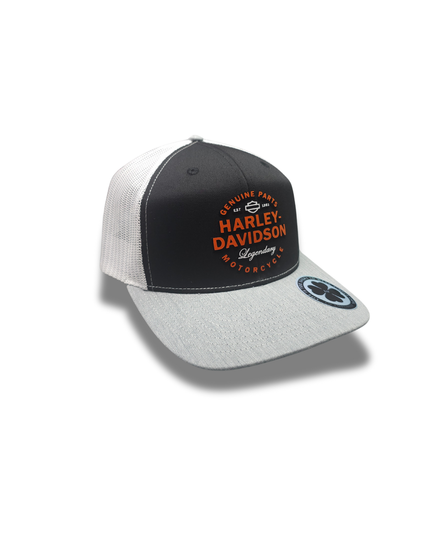 TRUCKER CAP Black gray / withe mesh 3d design, Gorra 112