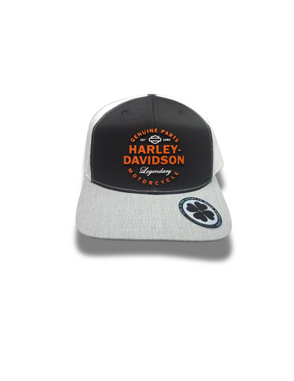 TRUCKER CAP Black gray / withe mesh 3d design, Gorra 112
