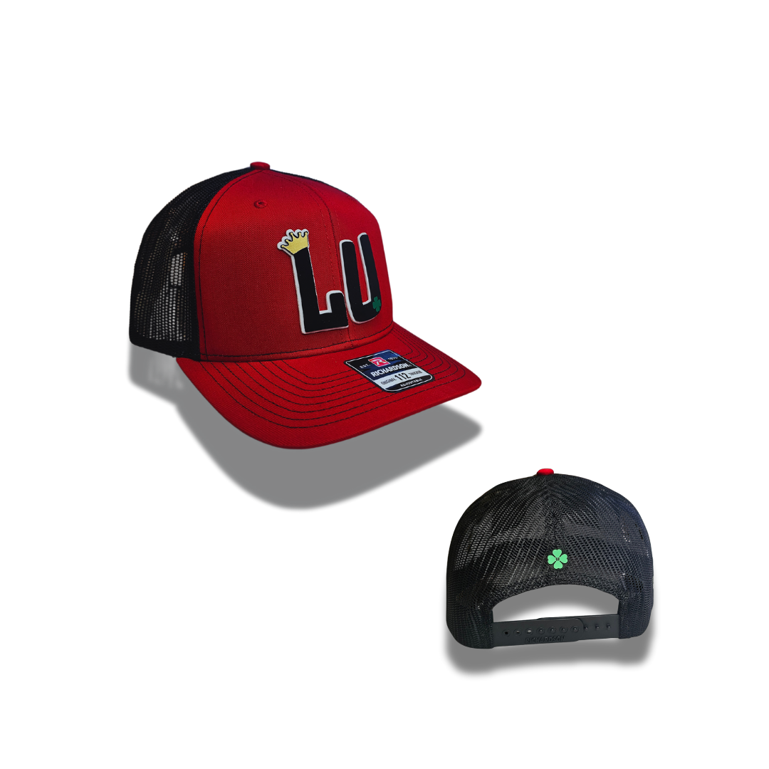 TRUCK CAP Red/ black mesh LU design, Gorra 112