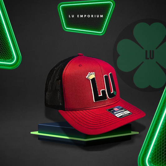 TRUCK CAP Red/ black mesh LU design, Gorra 112